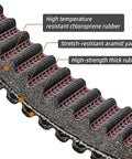 Cross-section of Double Notch G Force Carbon Cord CVT Drive Belt showing materials used, fits Ranger 700 800 and RZR 800 models.