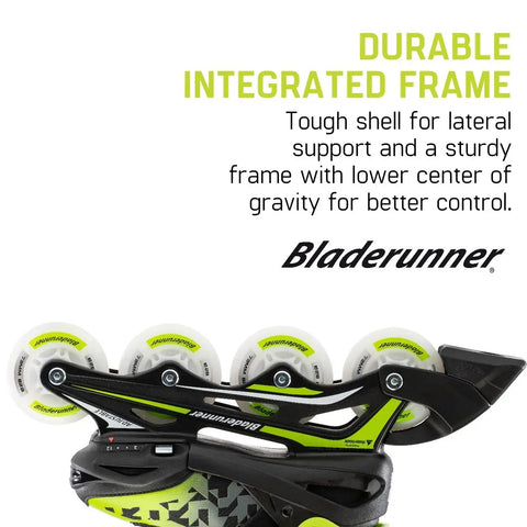 Kids Adjustable Inline Skates With Light Up Wheels Four Size Range For Growing Feet Cushioned Support For Balance And Control Black And Green