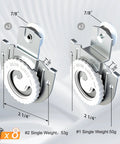 4 Piece Closet Door Roller Kit For Sliding Wardrobe Doors Top Roller Hardware With Adjustable Screws Smooth Quiet Operation