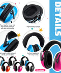 Details of Six Pack Kids Noise Cancelling Earmuffs 27dB Adjustable For Autism Sensory Toddlers And Children Assorted Colors