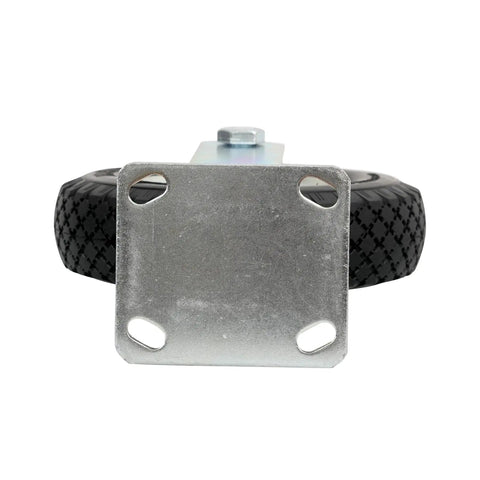 Rock Solid 8 Inch Flat Free Foam Filled Rubber Rigid Caster Packing 250 Pound Capacity And Double Ball Bearings For A Slick Roll And Zero Floor Scratches On Any Site