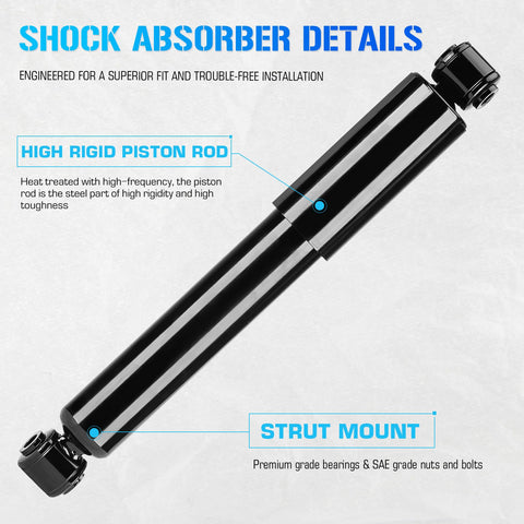 Rear Struts Shocks Absorber Assemblies for 2008 2016 Chrysler Town and Country, 2008 2020 Dodge Grand Caravan details