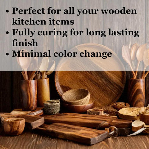Straight Up Top Shelf Refined Walnut Oil For Wooden Kitchen Items And Cutting Boards 9 Fl Oz, displayed with wooden kitchen items.