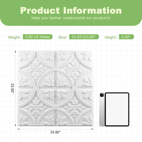 2x2 Drop Ceiling Tiles 12 Pack PVC Glue Up Panels White Traditional Style Durable Ceiling Tiles Water Resistant And Recyclable