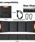 On The Go 200W Foldable Monocrystalline Solar Panel With ETFE Coating 23.5 Percent Efficient Solar Charger and accessories