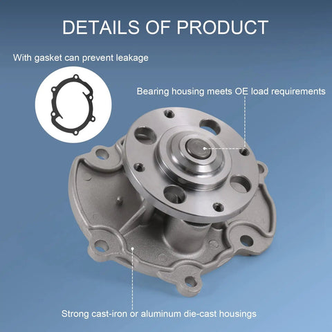 AW5103 Water Pump Replacement For Buick Enclave LaCrosse Allure Cadillac ATS SRX Chevy Camaro Equinox Malibu Traverse GMC Acadia Canyon Colorado bolt view