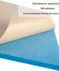 High Density Acoustic Foam Panels And Fabric Wrapped Sound Proof Pads For Studio Walls Knock Out Harsh Echoes While Upgrading Your Space With Dope Decor And Solid Noise Reducing Polyester Tiles That Truly Polish Audio Vibes, showing blue foam and adhesive backing.