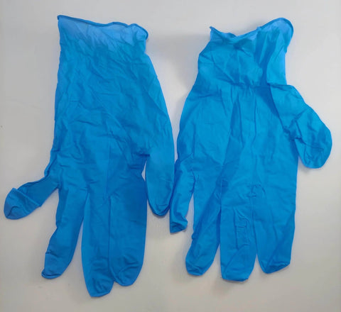 Two blue gloves included in Tef-Gel 2 Oz Anti-Seize Lubricant With PTFE For Marine Hardware And Rigging kit, smooth disassembly aid.