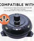 Torque Converter Bolts 3/8-16 By 5/8 Inch Pack Of 3 For TH350 TH400 Flex Plates, black steel bolts shown with torque converter