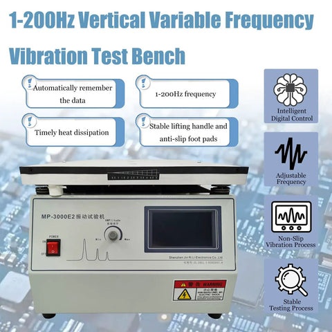 Vertical Vibration Test Bench 1-200Hz With 30kg Load and 110V Power, Variable Frequency Vibration Testing Machine front view