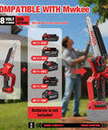 2-In-1 Cordless Pole Saw And Chainsaw, 8-Inch And 6-Inch Heads, 18V M18 Compatible, on display with battery options