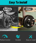 Before and after installation of Rear Brake Hub Drum Repair Kit With Shoes And Springs For EZGO TXT PDS Electric Golf Carts 1997 Up