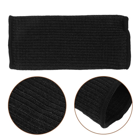 Dang Tough Cut Resistant Arm Sleeves For Gardeners And Carpenters With Elastic Wrist Guard Heat Resistant Safety Gear black mesh fabric close-up