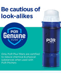 PUR Plus genuine filter compatible with 7-Cup Lead-Reducing Water Filter Pitcher Fridge-Ready