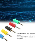 Ten Piece Straight Banana Plug Connectors Set For Welding Automotive And DIY Projects Pro Grade Durable Brass 2mm Pins Assorted Colors