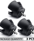 Three black 3 Prong Golf Ball Retriever Grabber With Back Saver Claw Put On Putter Grip Suction Cup Ball Grabber Screw In Tool For Golf