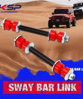 Heavy Duty Front Sway Bar End Links Set For Chevy GMC Trucks Replaces OE K700538 K70043 2 Piece Fits Silverado 1500 Tahoe Suburban Avalanche Sierra Yukon Escalade And More Stabilizer Bar Link Upgrade, two red bushings