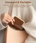 Using the Totally Adorable Vintage Coin Purse For Women Super Chic Mini Leather Change Pouch in a tote bag for convenience.