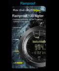 Scuba Diving Computer Watch With 100M Water Resistance LED Backlight And Easy Read Display For Night Dives screen detail