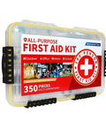 350 Piece All Purpose Emergency First Aid Kit With Waterproof Case for home office boat travel and car use