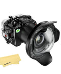 Underwater Housing For Sony FX3 FX30 With WA005A Dome Port Kit 40m Waterproof Scuba Case, aluminum build shown with lens port