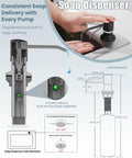 Black Kitchen Faucet With Soap Dispenser And Pull Down Sprayer No Frills Single Handle Stainless Steel diagram