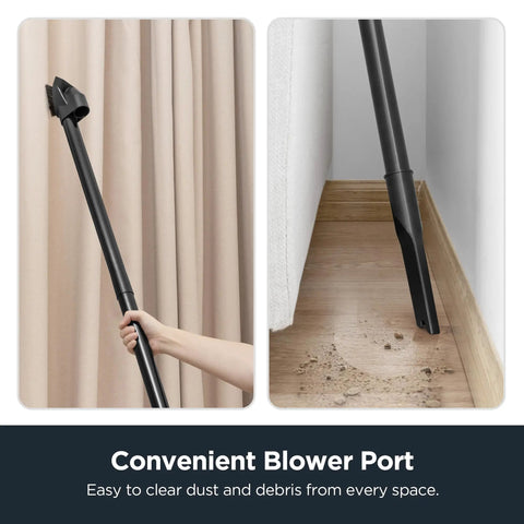 Lightweight Canister Vacuum Cleaner With Hella Powerful 1200 Watt Suction For Carpets Hard Floors And Stairs Comes With Five Dust Bags For Zero Sweat Whole House Cleanup Moves Smooth Yellow blower port for thorough cleaning in corners and curtains.