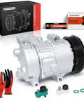 No Stress Bolt Up AC Compressor With Clutch Pre Filled Oil And Six Groove Pulley For Toyota Corolla 2011 To 2013 Matrix 2013 1.8L with tools.