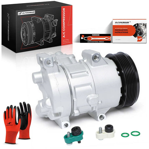 No Stress Bolt Up AC Compressor With Clutch Pre Filled Oil And Six Groove Pulley For Toyota Corolla 2011 To 2013 Matrix 2013 1.8L with tools.