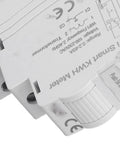 Close-up of Smart Energy Meter App Tracking Real Time Kwh Voltage Current for heavy home gear.