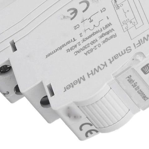 Close-up of Smart Energy Meter App Tracking Real Time Kwh Voltage Current for heavy home gear.