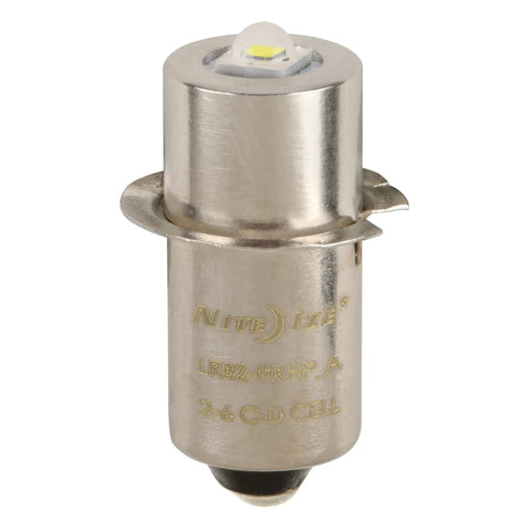 High Power LED Upgrade Bulb For C And D Cell Flashlights 74 Lumen Soft White Replacement Long Lasting LED Light Bulb with silver casing