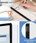 Monitor Memo Boards 2 Pack Transparent Acrylic Side Panels For Computers 11 X 3.1 Inches Multifunction Note Holder and To Do List Organizer showcasing strong adhesion and smooth writing surface.