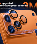 Cosmic Orange IPhone 17 Pro Max Camera Lens Protector Built Tough With Military Grade Shatterproof Build And Sticky Adhesion