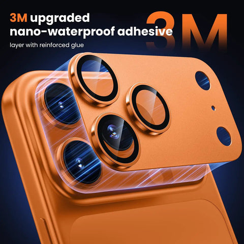 Cosmic Orange IPhone 17 Pro Max Camera Lens Protector Built Tough With Military Grade Shatterproof Build And Sticky Adhesion