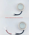 Close-up of 2-Pack LED Range Hood Light Bulbs for Kitchens and Stoves, 12V DC Warm White 185 Lumen with EL4.5 Connectors