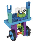 Colorful robot from Robot Engineer STEM Kit for Kids Kid Friendly Build 10 Non Motorized Robots Read Along Storybook Manual.