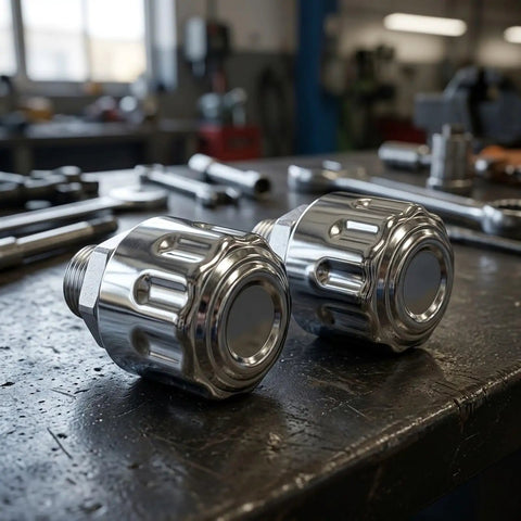 Vacumist Hydraulic Tank Breather Cap 40 Mesh Filter NPT Threads Carbon Steel And Aluminum Alloy Breathable Vent on workbench.