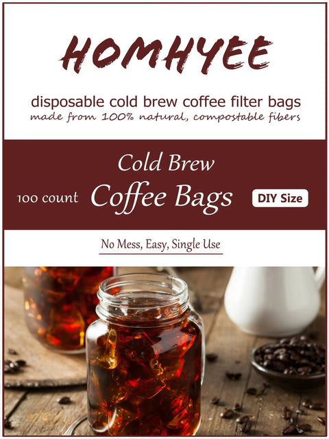 No Mess Cold Brew Filters 100 Count Disposable Fine Mesh Bags For Concentrate And Iced Coffee Maker French Press Cold Brew Kit