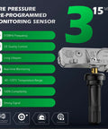Image of Heavy Duty Tpms Tire Pressure Sensors Set Of 4 Direct Fit Gm Vehicles with monitoring features and specifications.