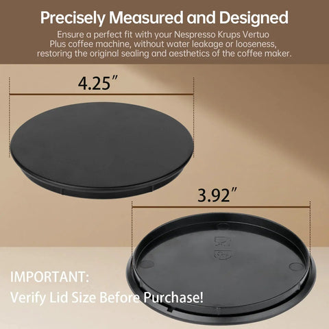 Top and bottom view of Vertuo Plus Water Tank Lid Replacement For Krups Vertuo Plus Coffee Makers XN9008 XN900T XN902T Easy Install Lid Cover