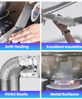 Aluminum Foil Tape Heat Resistant 80C To 100C 50mm By 64m 30 Roll Set For HVAC Ducting Repair Sealing Insulation in use