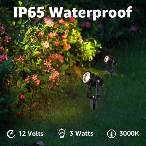 Low Voltage Landscape Lighting Kit With Transformer And 65 Ft Wire lighting garden IP67 waterproof outdoor garden lights