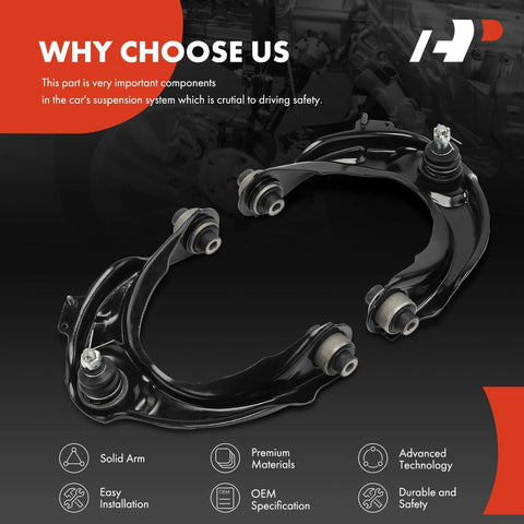 Front Upper Control Arm Pair With Ball Joint And Bushing For Acura TL 2004 2008 Direct Fit Replacement Upgrade