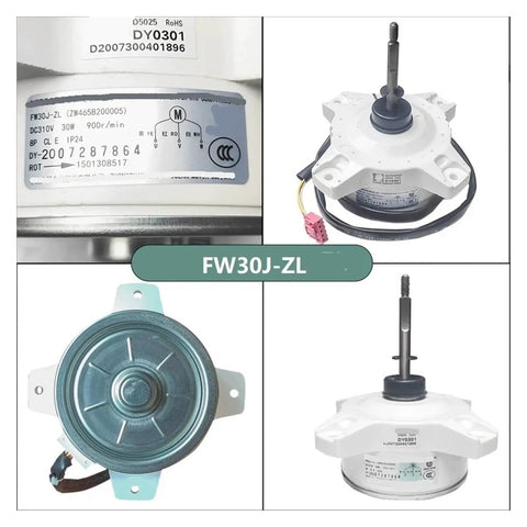 Variable Frequency DC Brushless External Fan Motor For Air Conditioners FW30J-ZL 310V Replacement in detailed view