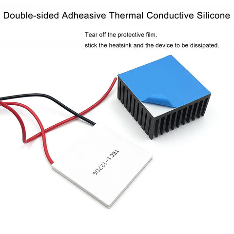 4 Pack Aluminum Heat Sink 40x40x20mm With Thermal Conductive Tape Cooling Kit for VRM GPU with silicone adhesive backing