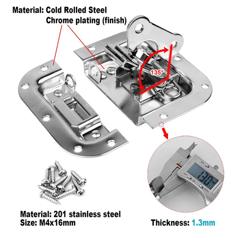 Eight Pack Recessed Butterfly Twist Latches For Flight And Road Gear Cases Rock Solid Heavy Duty Equipment Locks Cold Rolled Chrome Steel Padlockable Security Hardware Fits Thick Storage Trunk Boxes Hella Secure Pro Upgrade