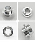 Aluminum Inline Skate Bearing Spacers Set Of 10 For 8mm Axles, Self Centering Bushings, Wheel Spacer Gasket, Easy Install, Pro Grade Durable Silver