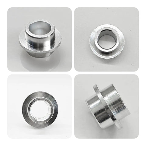 Aluminum Inline Skate Bearing Spacers Set Of 10 For 8mm Axles, Self Centering Bushings, Wheel Spacer Gasket, Easy Install, Pro Grade Durable Silver