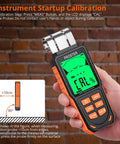 Rechargeable Moisture Meter With Five Modes Pinless 40mm Depth For Walls Floors And Ceilings Do It Yourself Friendly Non Destructive Moisture Testing In Concrete Cement Plaster And Wood, handheld on brick wall